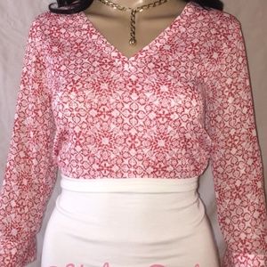 NWT The Limited pattern pullover blouse Sz S
